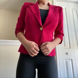 XOXO Deep Pink/Red Blazer with Gold Button